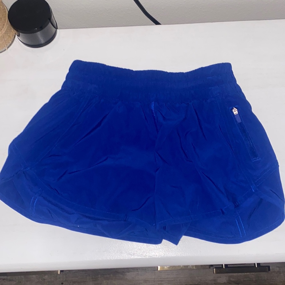 Blue Lululemon shorts 4 inch